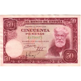 ESCASAS 50 PESETAS 1951 SANTIAGO RUSIÑOL