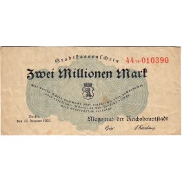 ALEMANIA 2 MILLONES MARCOS 1923