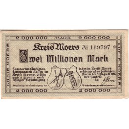 ALEMANIA 2 MILLONES MARCOS 1923 MOERS