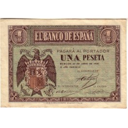 1 PESETA ABRIL 1938 BURGOS