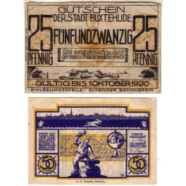 ALEMANIA LOTE 2 NOTGELD BUXTEHUDE