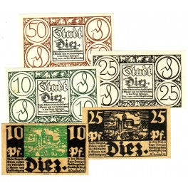 ALEMANIA LOTE 5 NOTGELD 1919-20 DIEZ