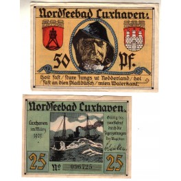 ALEMANIA LOTE 2 NOTGELD 1921 CUXHAVEN
