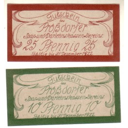 ALEMANIA LOTE 2 NOTGELD 1922 PROSSDORF