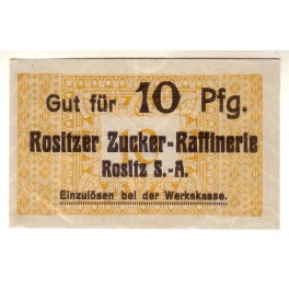 ALEMANIA NOTGELD 10 PFENNIG ROSITZ