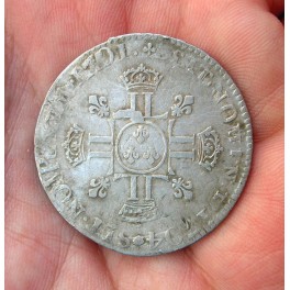 FRANCIA 1/2 ECU LUIS XIV 1704