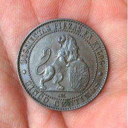 5 CÉNTIMOS GOBIERNO PROVISIONAL 1870 OM