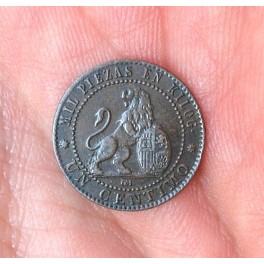 1 CÉNTIMO GOBIERNO PROVISIONAL 1870 OM