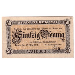 ALEMANIA 50 PFENNIG 1917 DÜREN