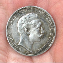 ALEMANIA 3 MARK 1912 WILHELM II PRUSIA