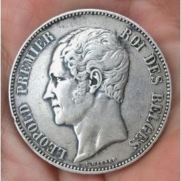 BÉLGICA 5 FRANCOS 1850 LEOPOLD I