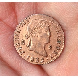 2 MARAVEDÍS FERNANDO VII 1832 SEGOVIA