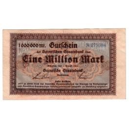 ALEMANIA 1 MILLÓN MARK 1923 MÜNCHEN