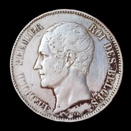 BÉLGICA 5 FRANCOS 1849 LEOPOLD I
