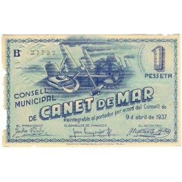 CANET DE MAR 1 PESETA 1937
