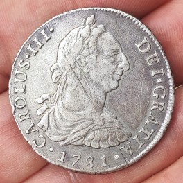 8 REALES CARLOS III 1781 LIMA