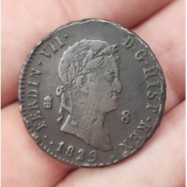 8 MARAVEDÍS FERNANDO VII 1829 SEGOVIA