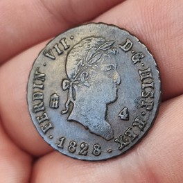 4 MARAVEDÍS FERNANDO VII 1828 SEGOVIA