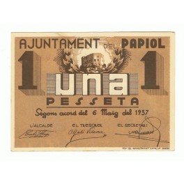 PAPIOL 1 PESETA 1937