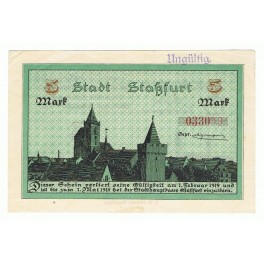 ALEMANIA 5 MARK 1918 STASSFURT