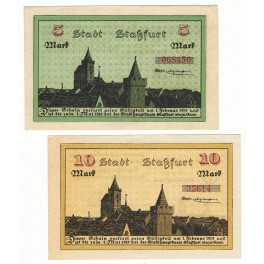 ALEMANIA 5 y 10 MARK 1918 STASSFURT