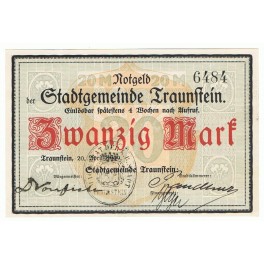 ALEMANIA 20 MARK 1919 TRAUNSTEIN