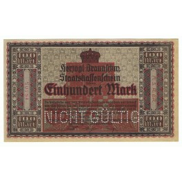 ALEMANIA 100 MARK 1918 BRAUNSCHWEIG