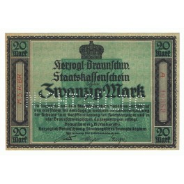 ALEMANIA 20 MARK 1918 BRAUNSCHWEIG