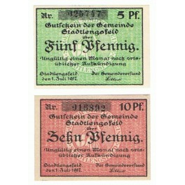 ALEMANIA LOTE 2 NOTGELD 1917 STADTLENGSFELD