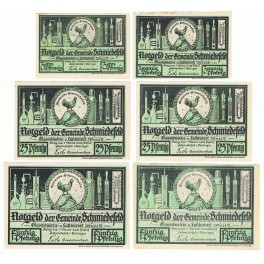 ALEMANIA LOTE 6 NOTGELD SCHMIEDEFELD (verde)