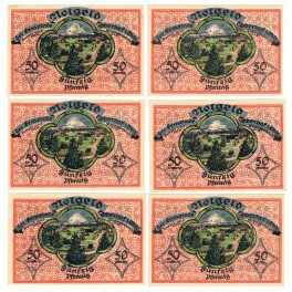 ALEMANIA LOTE 6 NOTGELD 50 PFENNIG 1921 OBERHOF