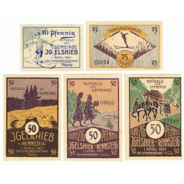 ALEMANIA LOTE 5 NOTGELD 1921 IGELSHIEB