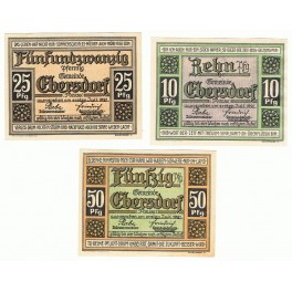 ALEMANIA LOTE 3 NOTGELD 1921 EBERSDORF