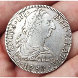 8 REALES CARLOS III 1780 MÉXICO