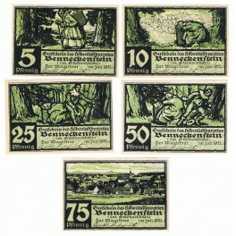 ALEMANIA LOTE 5 NOTGELD 1921 BENNECKENSTEIN