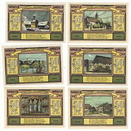 ALEMANIA LOTE 6 NOTGELD 50 PFENNIG 1921 ALTEN FRAUENBREITUNGEN