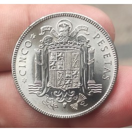 SIN CIRCULAR 5 PESETAS FRANCO 1949 (*49)