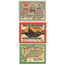 ALEMANIA LOTE 3 NOTGELD 1920 WESTERLAND