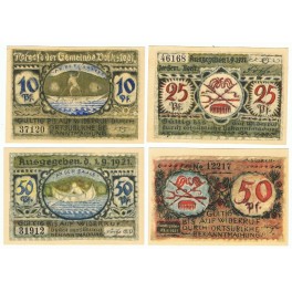 ALEMANIA LOTE 4 NOTGELD 1921 VOLKSTEDT